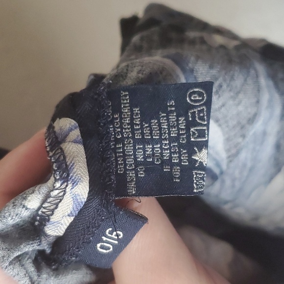 Bermuda Bay Blue Silk Men's XL Floral Short Sleeve Pocket Shirt - Picture 11 of 14